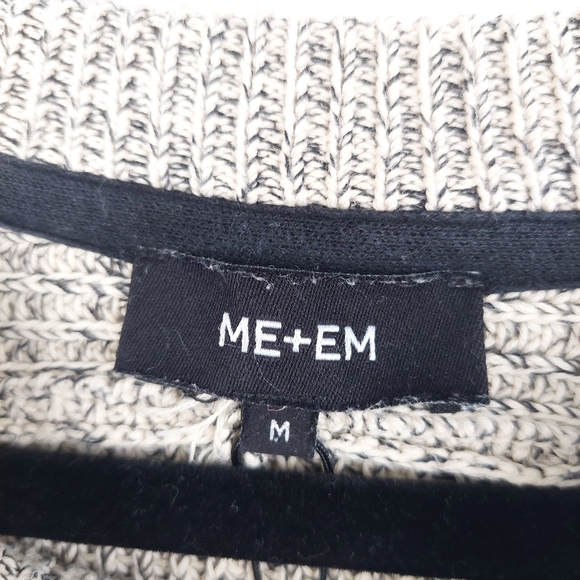 Me + Em Beige Knitted Jumper Womens Size M Approx 10-12 Balloon Sleeve - Picture 8 of 16